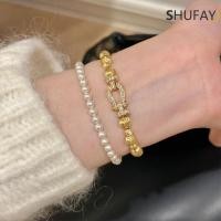 ราคา สร้อยข้อมือตาแมวลูกปัดกลม เพชรเต็มชุบทอง นำโชคและเป็นของขวัญคริสต์มาสที่ดี (51703882413)