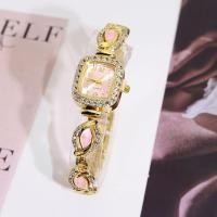 ราคา แฟชั่น Rhinestone Square นาฬิกาผู้หญิง Temperament Elegant Stainless Steel Watchband สร้อยข้อมือควอตซ์นาฬิกาข้อมือสําหรับสุภาพสตรี (43161138518)