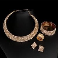 ราคา ชุดสร้อยคอต่างหู SMILE ชุดเครื่องประดับคริสตัล Diamante ต่างหู สร้อยข้อมือสร้อยคอโซ่หรูหรา งานแต่งงานโซ่คอประกาย (57806812468)