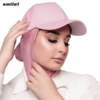 ราคา รอยยิ้มหมวกเบสบอล สีทึบป้องกันแสงแดดมุสลิมหมวกผ้าโพกหัวแฟชั่นที่มีปกคอผ้าคลุมศีรษะผู้หญิงพรีเมี่ยม (55357392368)