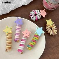 ราคา ยางมัดผมรอยยิ้ม เชือกผมเกลียวขดลวดเกลียวยาง เครื่องประดับผมแฟชั่นสายโทรศัพท์ห่วงผม (53656203638)
