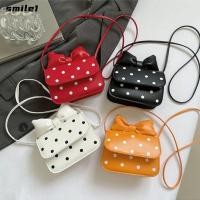 ราคา SMILE Crossbody Bag Bow Design PU Leather Women Mini Shoulder Bag Fashion Versatile Polka Dot Print Coin Purse (53608282604)