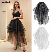 ราคา SMILE กระโปรงตาข่าย การออกแบบลูกไม้ขึ้นชั้นลูกไม้ Ruffles กระโปรง Minimalist บาง Tulle เอวสูงไม่สมมาตร Hem Dance กระโปรงผู้หญิง (53358040899)