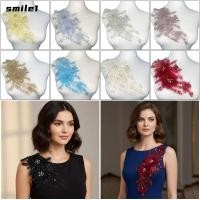 ราคา SMILE เย็บปักถักร้อย Applique Trims เล็บลูกปัดผ้าตาข่าย Venise แพทช์ หรูหรา High End Sequins ออกแบบลูกปัดหัตถกรรมกระโปรง Embellishment (51906191049)