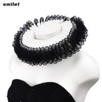 ราคา SMILE Ruffian Collar Handmade Aristocratic วรรณกรรมคอ Ruff COLLAR คลาสสิก Retro Lav COLLAR อุปกรณ์จัดงานแต่งงาน (51457480477)