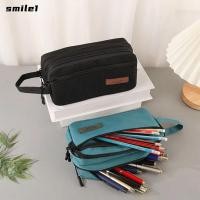 ราคา SMILE Pencil ปากกา 3 ชั้นความจุขนาดใหญ่ กระเป๋าใส่ดินสออเนกประสงค์แบบเรียบง่าย เครื่องเขียนนักเรียน (49805178339)