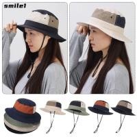 ราคา SMILE หมวกชาวประมง หมวกบักเก็ตป้องกันรังสียูวีปีกกว้าง หมวกปานามากันแดดแห้งเร็วระบายอากาศขนาดใหญ่ฤดูร้อน (48707875947)