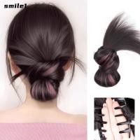 ราคา SMILE Hair Bun Claw Clip วิกผมหัวซาลาเปาสังเคราะห์ Bowknot พร้อมไฮไลท์ เครื่องประดับผมแฮร์พีชปุยธรรมชาติ (48706832595)