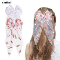 ราคา รอยยิ้มกระต่ายกิ๊บ กระต่ายแครอทพิมพ์ตาข่ายสีขาวอีสเตอร์กระต่ายอุปกรณ์ผม น่ารักยาวริบบิ้นลื่นกิ๊บหญิงสวมใส่ทุกวัน (48207205601)