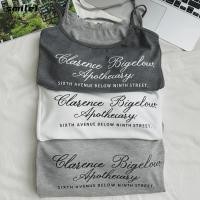 ราคา รอยยิ้ม เสื้อครอปลูกไม้ ตัดสายตรงตัดเปลือยด้านบน สไตล์เกาหลีจดหมายพิมพ์ม็อกสองชิ้นสลิมฟิตเชือกแขวนคอคอด้านบนผู้หญิงสวมใส่ด้านน (47058302567)