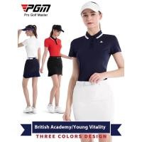 ราคา Pgm Golf Clothing Womens Sports Short Sleeve Top Summer T Shirt Polo Shirt Breathable and Slimming (29870143279)