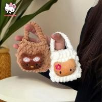ราคา trysingoin Sanrio Anime Headphone Bag Hello Kitty การ์ตูนฮาวาย Anti fall Protective Case Mini Change Storage Bag Cute Girly Heart Gift TH (49205699171)