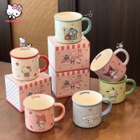 ราคา trysingoin Kawaii Sanrio Hello Kitty Mug อะนิเมะ Kuromi Cinnamoroll อาหารเช้านมถ้วยกาแฟเด็กของขวัญ TH (51559102008)