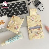 ราคา trysingoin Hello Kitty Card Holder Multi layer Coin Purse Sanrio KT Cat Canvas Headphone Bag Carry on Bag Multi function Storage TH (50908432180)