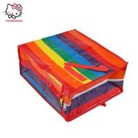 ราคา กระเป๋าถือพลาสติกพร้อมสายรุ้งและซิป แบบลามิเนตไม่ทอมีลายพิมพ์สีสดใส TH (28244267344)