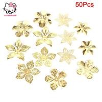 ราคา แหวน charm ฟิลิเกรน โลหะ ลายดอกไม้ สำหรับงานหัตถกรรม DIY 50 ชิ้น เซ็ต (51158445626)