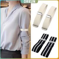 ราคา Orkun 1คู่ สายรัดแขนเสื้อยืดหยุ่น สายรัดแขนเสื้อ กันลื่นของผ้า ปรับได้ Elastic Armband (43903071340)