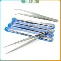 ราคา Orkun คีบหนีบสแตนเลส คีมหนีบอเนกประสงค์ มี 2 แบบ ปากคีบงอ ปากคีบแหลม Stainless steel tweezers (26503768818)