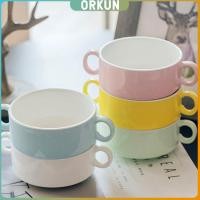 ราคา Orkun ถ้วยซุป เซรามิกส์ ชามซุป ถ้วยโจ๊ค มีหูจับทั้งสองด้านสีสันสะดุดตา Soup cup (27353764430)