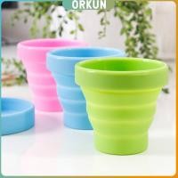 ราคา Orkun แก้วน้ำพับได้ แก้วน้ำซิลิโคน ถ้วยยืดไสลด์ silicone folding cup (26053943292)