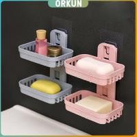 ราคา Orkun ที่วางสบู่ 2 ชั้น ติดผนัง กล่องสบู่ ชั้นวางของแบบติดผนัง ที่วางสบู่แบบติดผนัง Soap Box (29953772746)