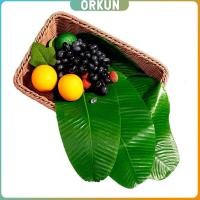ราคา Orkun ใบตองเทียม ใบตองปลอม แผ่นรองจานถ่ายภาพ ใบตองเทียมรองอาหาร green leaf decoration (26953682447)