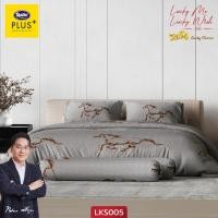 ราคา New 2026 Satin Plus ชุดผ้าปูที่นอน 3 5 ฟุต 3 ชิ้น ผ้านวม 60 x80 Lucky Me lucky Wish (56006197180)