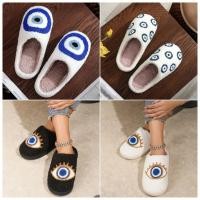 ราคา พร้อมส่ง Slippers รองเท้า Evil Eye รองเท้าใส่ในบ้าน รองเท้าแตะนุ่ม รองเท้าใส่ในบ้านผู้หญิง เสริมโชค แฟชั่นน่ารัก (40327871501)