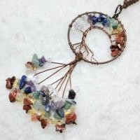 ราคา พร้อมส่ง 7 จักระ chakras โมบายหินมงคล หินนำโชค Tree of life ต้นไม้แห่งชีวิต โมบายแต่งบ้าน โมบายแขวนในรถ ของขวัญ (26210196785)
