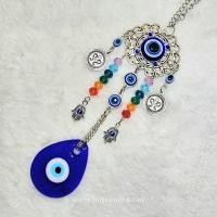 ราคา พร้อมส่ง Suncatcher Evil eye โมบายคริสตัลจับแสงอาทิตย์ Boho mobile Hamsa โมบายแต่งบ้าน โมบายแขวนในรถ ของขวัญ (26201921947)