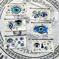 ราคา พร้อมส่ง กระเป๋า EVIL EYE เพ้นท์สีอะคริลิค กระเป๋าเครื่องสำอางค์ กระเป๋าสตางค์ กระเป๋าดินสอ ถุงซิป ถุงผ้า ของขวัญ (22062665868)