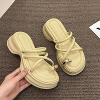 ราคา Walkon คอลเลคชั่นใหม่ รองเท้าแตะเสริมส้น ผลิตจากยางอย่างดี พื้นนิ่มใส่สบาย ทรงสายไขว้ใส่แล้วเก็บรูปเท้าสวยเก๋มากๆ ทำที่ (26000574282)