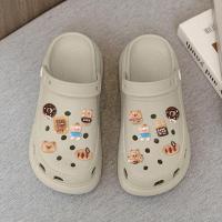 ราคา Walkon ตัวติดหมีขนมปัง งานส้นหนา รองเท้าแตะรัดส้นงานหัวโต รุ่นใหม่ สวมใส่ได้ง่าย ใส่สบาย รู้สึกนุ่มเหมือนเดินบนฟองน้ำ (41970222516)