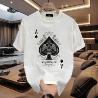ราคา ไพ่ลาย A เสื้อยืดพิมพ์ลําลองสําหรับทั้งชายและหญิง วัสดุฝ้ายแท้ เสื้อยืดคอกลมผ้าฝ้ายแท้ (29027652720)
