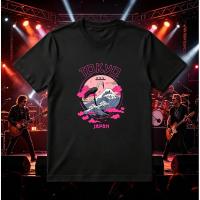 ราคา Crane Wave เสื้อยืดแขนสั้น พิมพ์ลาย Mount Fuji สไตล์ย้อนยุค (50559062220)