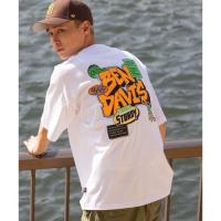 ราคา จัดส่งตลอด 24 ชั่วโมง BEN DAVIS Overlopping T Shirt Graffiti Orangutan เสื้อยืดแขนสั้นคอกลม จากผ้าฝ้ายแท้ ระบายอากาศและแห้งไว (41654490951)