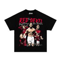 ราคา 2024the Red Devil Tee C Luo 2024 เสื้อยืดสไตล์ย้อนยุค S 5xl เสื้อยืดผ้าฝ้ายแท้เสื้อยืดแขนสั้นผู้ชายเสื้อยืดแฟนฟุตบอลเสื้อยืด Unisex (26372667986)