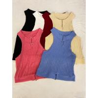 ราคา New Arrival Knitted Vest for Women Solid Color Polyester Short Style Summer Leisure Clothing (55957274970)