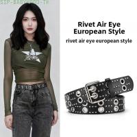 ราคา New Arrival Women Y2K Punk Rivet Belt Vintage PU Leather Waist Accessory for Skirt High (49707300258)