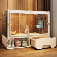 ราคา ล้างสต๊อก Super Deal Rabbit Cage บ้านกระต่ายวิลล่าพร้อมลิ้นชักขนาดใหญ่พิเศษห้องน้ำกระต่ายมุมมองแบบพาโนรามาของหมูหนูต (48709013906)