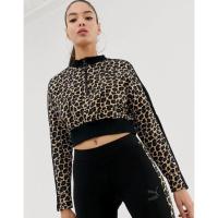 ราคา Puma Wild Pack Leopard Cropped Half Zip Pullover (53458953813)