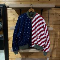 ราคา 2 Rodeo Crowns USA Flag Ma 1 Reversible Bomber Jacket (40722665592)