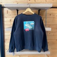 ราคา vintage stussy sweatshirt black (25315987782)
