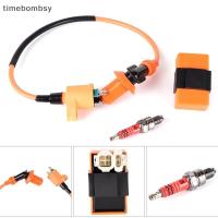 ราคา time คอยล์จุดระเบิด Racing CDI คอยล์จุดระเบิด หัวเทียนสําหรับ GY6 50cc 125cc 150cc TH (51507818647)