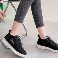 ราคา รองเท้าผ้าใบผูกเชือกผู้หญิงพร้อมการออกแบบผ้าฝ้ายอบอุ่น ปู่ ระบายอากาศสําหรับชุดใส่ในบ้านในสํานักงาน (58007490031)