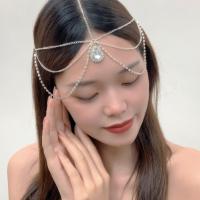 ราคา คริสตัลหน้าผากสร้อยคอผู้หญิงคริสตัล sel ผม Chain Tiara Water Drop Hair HOT (24733692677)