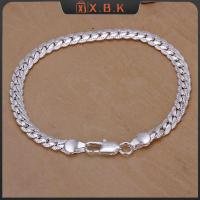 ราคา กำไลข้อมือสไตล์โซ่เงินชุบขนาด 5 มิลลิเมตร เครื่องประดับแฟชั่นสำหรับผู้ชาย (49008992789)