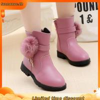 ราคา สไตล์ฮอต รองเท้าบูทเจ้าหญิงสำหรับเด็กผู้หญิงและเด็ก รองเท้าบูทหนังลูกขนจริงและผ้าฝ้าย รองเท้าเด็กขนาดกลางและใหญ่แบ (53708278159)