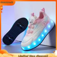 ราคา รองเท้าโรลเลอร์เด็ก Heelys เด็กชายและเด็กหญิง รองเท้ามีไฟ LED รองเท้าผ้าใบ 2 ล้อ เด็ก (45458552403)