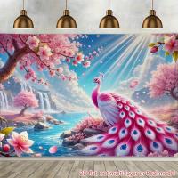 ราคา 1ชิ้นนกยูงและซากุระพรรคแบนเนอร์ผ้าพื้นหลัง ธีมนกยูงหรูหราจับคู่ทิวทัศน์ซากุระพิมพ์ความละเอียดสูงผ้าทนทานเหมาะสําหรับพื้นหลังการถ่ายภาพกลางแจ้งในร่มสี่ฤดูกาลตกแต่งวั (53605311998)